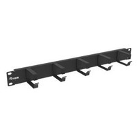 PANEL ORGANIZADOR DE CABLES COLOR NEGRO 1U PANEL ORGANIZADOR DE CABLES COLOR NEGRO 1U