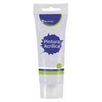 BOTE PINTURA ACRILICA 75 ML PLATA CON GLITTER BISMARK 328673 (Espera 4 dias)