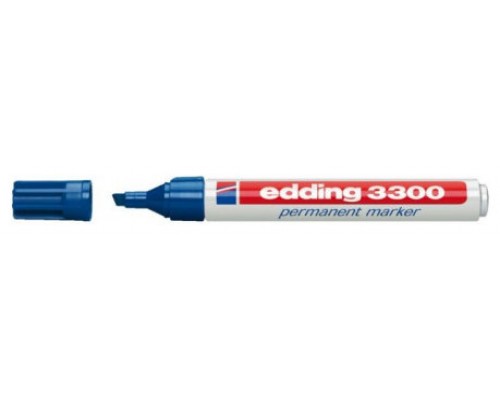 MARCADOR PERMANENTE PUNTA BISELADA 1-5MM 3300 AZUL EDDING 3300-03 (MIN10) (Espera 4 dias)