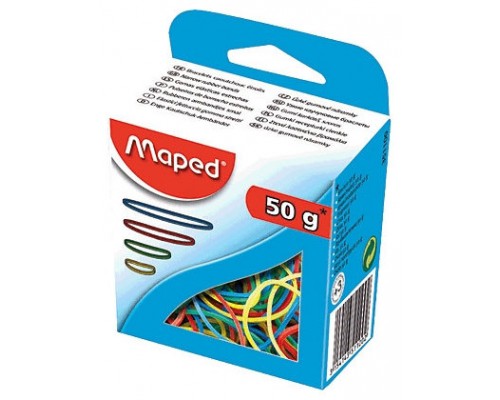 EXPOSITOR 12 CAJAS DE GOMAS ELASTICAS COLORES SURTIDOS GROSOR 1,5MM. MAPED 351100 (Espera 4 dias)