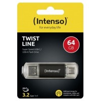 Intenso 3539490 Lápiz USB 3.2 64Gb Twist Line A+C