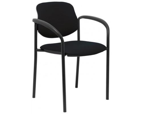 PIQUERAS Y CRESPO NOWY STYL Silla fija Styl similpiel negro chasis negro con brazos