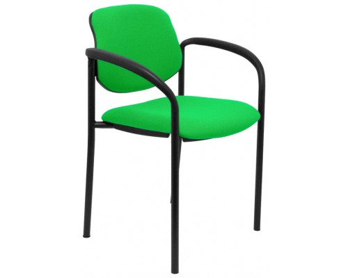 PIQUERAS Y CRESPO NOWY STYL Silla fija Styl bali pistacho chasis negro con brazos