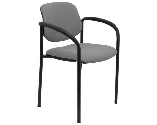 PIQUERAS Y CRESPO NOWY STYL Silla fija Styl bali gris chasis negro con brazos