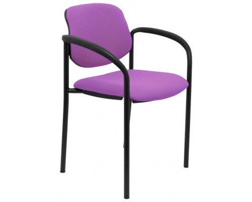 PIQUERAS Y CRESPO NOWY STYL Silla fija Styl bali lila chasis negro con brazos