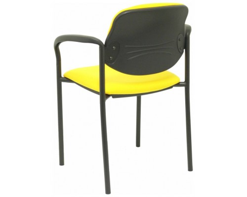 PIQUERAS Y CRESPO NOWY STYL Silla fija Styl bali amarillo chasis negro con brazos