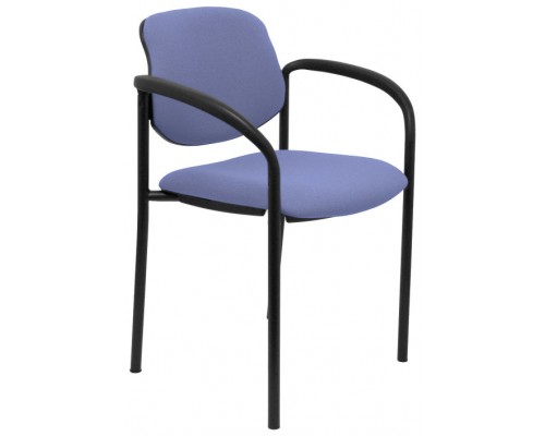 PIQUERAS Y CRESPO NOWY STYL Silla fija Styl bali azul claro chasis negro con brazos