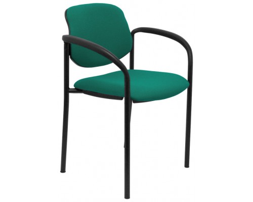 PIQUERAS Y CRESPO NOWY STYL Silla fija Styl bali verde esmeralda chasis negro con brazos