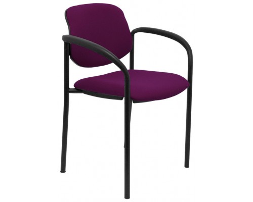 PIQUERAS Y CRESPO NOWY STYL Silla fija Styl bali morado chasis negro con brazos