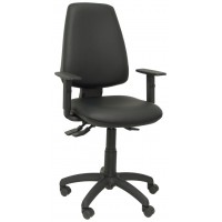 PIQUERAS Y CRESPO Silla Elche S similpiel negro brazos regulables