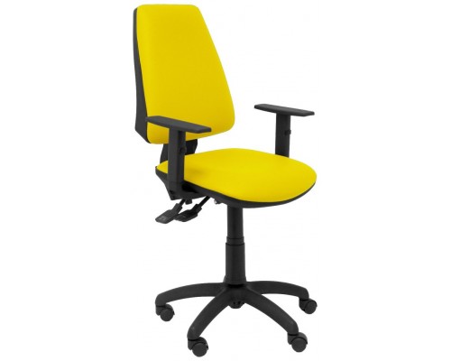 PIQUERAS Y CRESPO Silla Elche S similpiel amarillo brazos regulables
