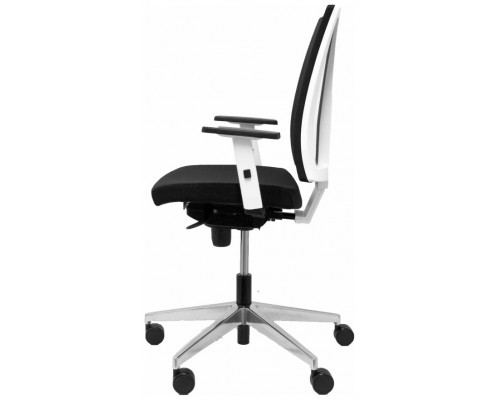 PIQUERAS Y CRESPO NOWY STYL Silla Navigo blanca con respaldo malla asiento bali negro