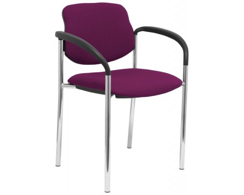 PIQUERAS Y CRESPO NOWY STYL Silla fija Styl bali morado chasis cromo con brazos