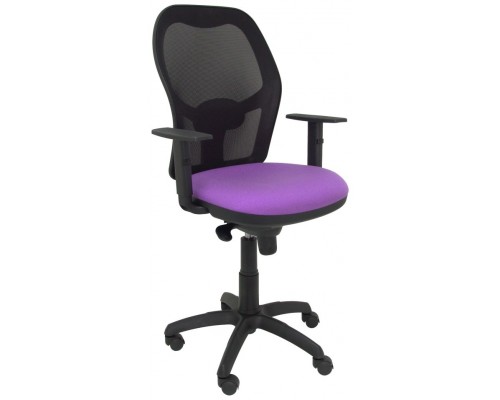 PIQUERAS Y CRESPO Silla Jorquera malla negra asiento bali lila