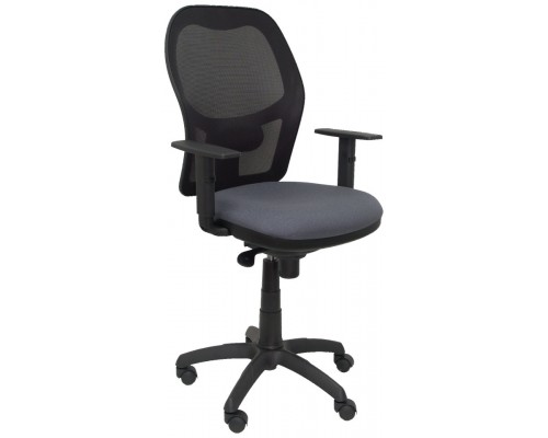 PIQUERAS Y CRESPO Silla Jorquera malla negra asiento bali gris oscuro