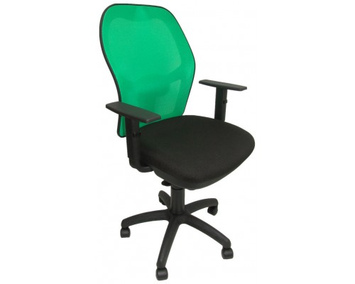 PIQUERAS Y CRESPO Silla Jorquera malla verde asiento bali negro