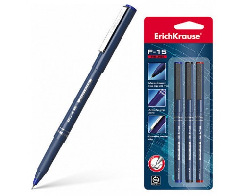 BOLÍGRAFO DE TRAZO FINO ERICHKRAUSE F-15, TINTA COLOR: AZUL ERICH KRAUSE 37065 (MIN12) (Espera 4 dias)