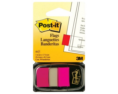 PACK 12 DISPENSADORES DE 50 UNIDADES INDEX ROSA (25.4X43.1) POST-IT 3M68021 (Espera 4 dias)