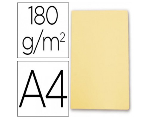 SUBCARPETA SIMPLES PASTEL 180 GRS A4 COLOR AMARILLO GIO 400040508 (MIN50) (Espera 4 dias)