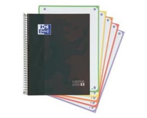 CUADERNO EUROPEANBOOK 5 SCHOOL CLASSIC A4+ T.EXTRADURA 120H 5X5 COLOR NEGRO OXFORD 400158600 (MIN5) (Espera 4 dias)