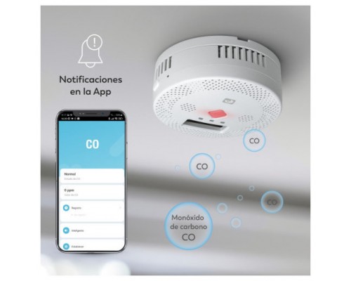 DETECTOR DE SEGURIDAD DE CO SMART WIFI GARZA 401348C (Espera 4 dias)