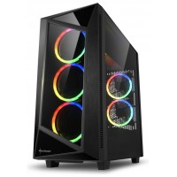 CAJA ATX SHARKOON REV200 2XUSB3.0 RGB SIN FUENTE NEGRO