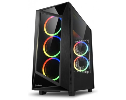 CAJA ATX SHARKOON REV200 2XUSB3.0 RGB SIN FUENTE NEGRO