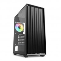 CAJA GAMING ATX SHARKOON VK3 RGB 2XUSB 1XTRRS SN FUENTE NEGRO
