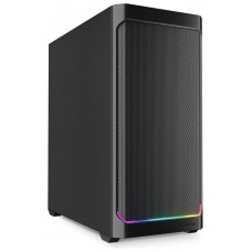 CAJA GAMING ATX SHARKOON AK4 2XVENT 120MM 3XUSB SN FUENTE NEGRO RGB STRIP