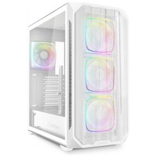 CAJA GAMING ATX SHARKOO NAK5M RGB 4XVENT 120MM 3XUSB SN FUENTE BLANCO