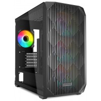 CAJA GAMING mATX SHARKOOM MK3 3XVENT 120MM 3XUSB SN FUENTE NEGRO