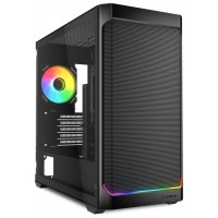 CAJA GAMING ATX SHARKOON VK2 RGB 3XVENT 120MM 2XUSB SN FUENTE NEGRO