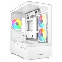 CAJA GAMING MATX SHARKOON MK6 RGB 3XVENT 120MM 2XUSB SN FUENTE BLANCO
