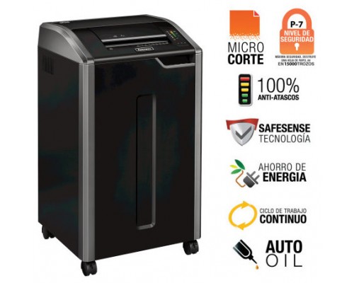 DESTRUCTORA MAXIMA SEGURIDAD P-7 425HS FELLOWES 4250501 (Espera 4 dias)