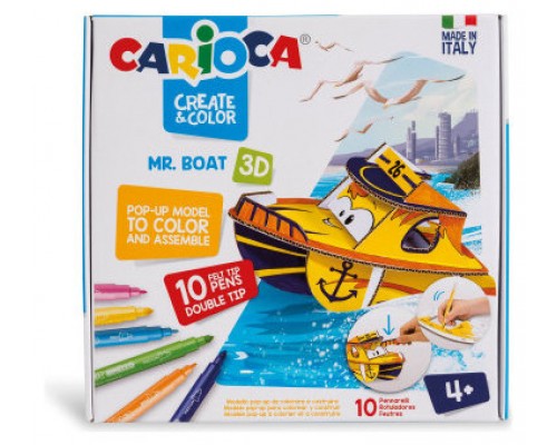 SET CREATE & COLOR MR. BOAT 3D CARIOCA 42905 (Espera 4 dias)