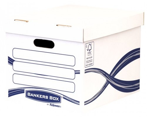 Fellowes 4460801 caja de almacenaje Rectangular Papel Azul, Blanco (MIN10) (Espera 4 dias)