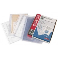 CAJA 100 FUNDAS POLIPROPILENO MULTITALADRO FORMATO A4 80 MICRAS 16 TALADROS TRANSPARENTE ESSELTE 46099 (Espera 4 dias)