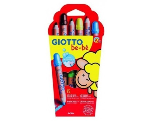 ESTUCHE 6 LÁPICES BE-BÈ SÚPER + SACAPUNTAS. GIOTTO F46960000 (Espera 4 dias)