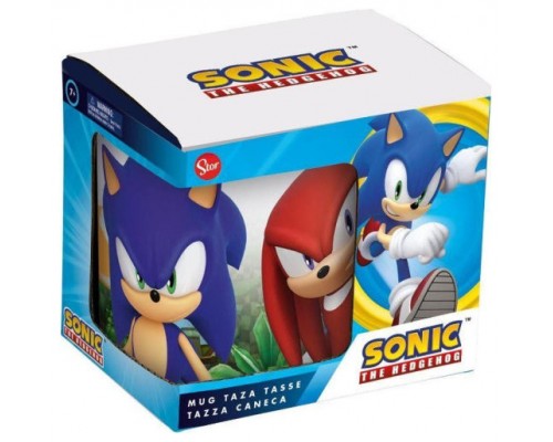 TAZA EN CAJA REGALO PERSONAJES SONIC 325 ML STOR 497 (Espera 4 dias)