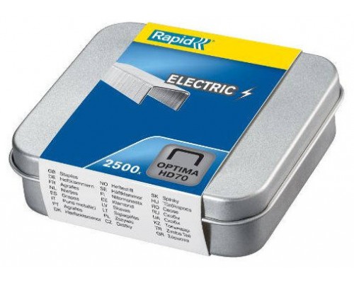 CAJA DE 2.500 GRAPAS OPTIMA HD70 GALVANIZADA PARA GRAPADORAS ELECTRICAS REXEL 5001375 (Espera 4 dias)