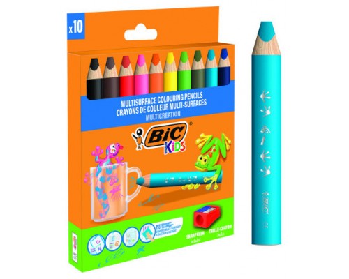 ESTUCHE LAPICES MULTISUPERFICIE BLISTER 10UDS BIC 515276 (Espera 4 dias)