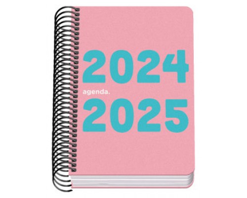 AGENDA ESCOLAR 2024-2025 TAMAÑO A6 TAPA POLIPROPILENO  DÍA PÁGINA MEMORY BASIC ROSA DOHE 51764 (Espera 4 dias)