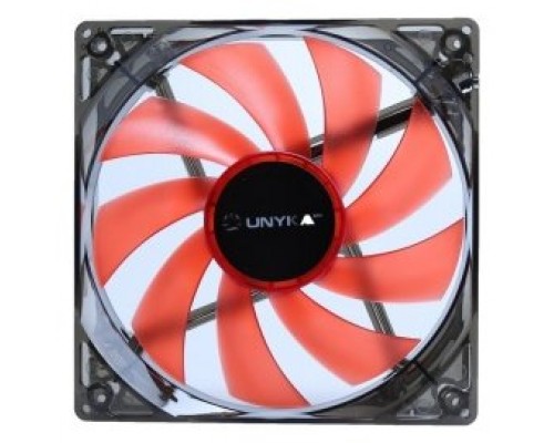 VENTILADOR CAJA ADICIONAL 12X12 UNYKA LED ROJO GAMING