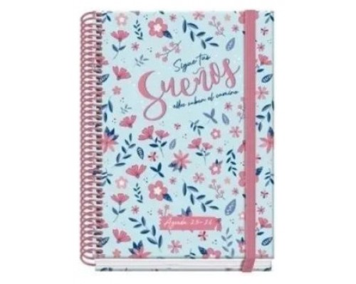 AGENDA ESCOLAR 2025-2026 TAMAÑO A5 TAPA CARTON FORRADO SEMANA VISTA PRIME BLOSSOM DOHE 52039 (Espera 4 dias)