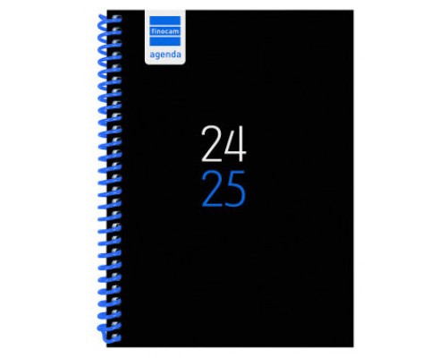 AGENDA ESCOLAR 2024-2025 8º 120X164 SEMANA VISTA HORIZONTAL DIVA NEGRO FINOCAM 536100125 (Espera 4 dias)