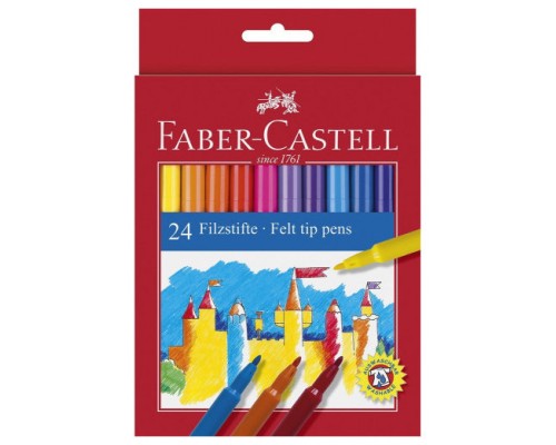 ESTUCHE CARTÓN 24 ROTULADORES ESCOLARES FABER CASTELL 554202 (Espera 4 dias)