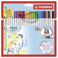 ESTUCHE CARTON 24 UNIDADES ROTULADOR PEN 68 BRUSH COLORES SURTIDOS STABILO 568/24-211 (Espera 4 dias)