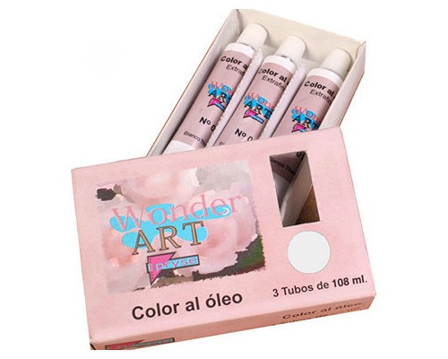 Pryse 6251002 pintura al óleo 108 ml Tubo Plata, Titan, Blanco (Espera 4 dias)