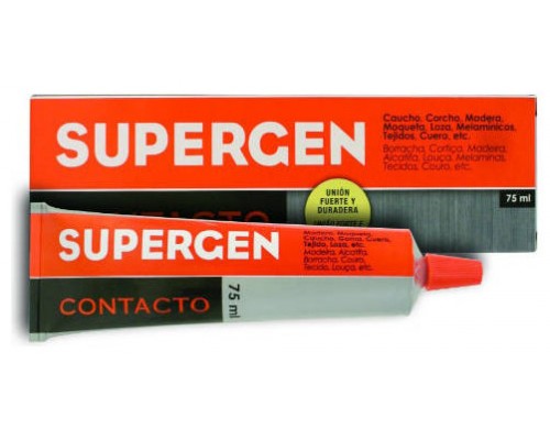 ADHESIVO DE CONTACTO EN TUBO TIPO CLASICO 75ML. SUPERGEN 62600-00000-05 (MIN24) (Espera 4 dias)