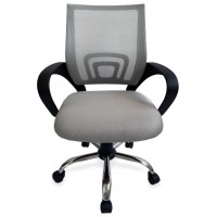 SILLA DE OFICINA EQUIP DE MALLA COLOR GRIS CLARO